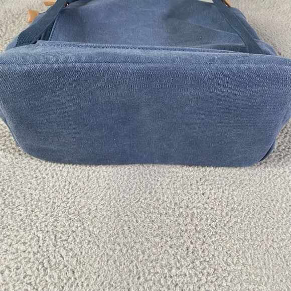 PayPal Pay Later Backpack Blue Canvas Top Load Laptop Travel Office Employee - Picture 6 of 8